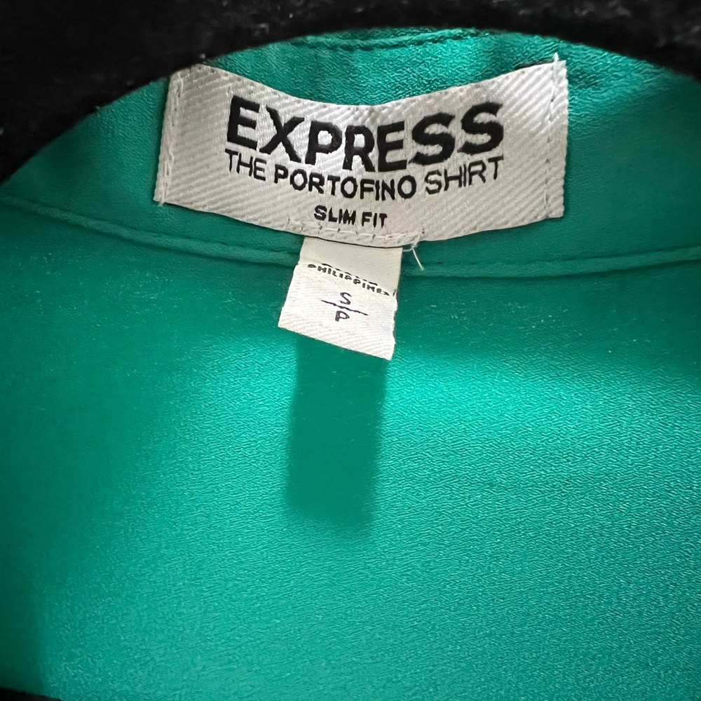 Express Green Portofino Slim Fit Small Blouse